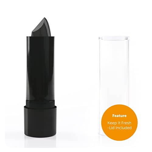 Black Lipstick - Pack of 1 - Tube of Black Lipstick - Fancy Dress Costume Makeup Accessory