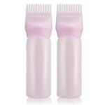 Hbaid Root Comb Applicator Bottle Hair Dye Applicator Brush 2 Pack Applicator Bottle for Hair Root Comb Shampoo Color Applicator Bottle 6 Ounce w