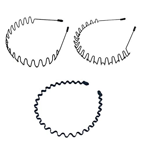 Mens Hair Band Sports Hair Bands for Men, Non-Slip Sports Fashion Headband, Metal Hair Band for Men, Hair Hoop for Outdoor Sports, Weddings,Daily