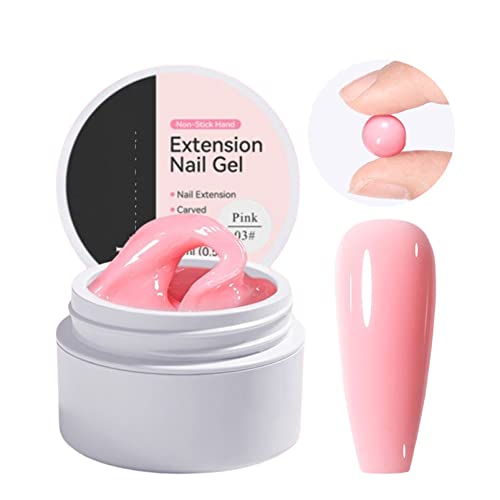 Builder Gel for Nails Extension, Solid Builder Gel Non-Stick Hard Builder Gel Clear Poly Builder Gel for 3D Modeling Decoration Nail Art DIY Mani
