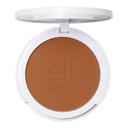 e.l.f. Camo Powder Foundation, Lightweight, Primer-Infused Buildable & Long-Lasting Medium-to-Full Coverage Foundation, Light 280 N