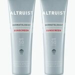 ALTRUIST. Dermatologist Sunscreen SPF 50 – Superior 5-star UVA protection by Dr Andrew Birnie, suitable for sensitive skin - one pack with 2 tube