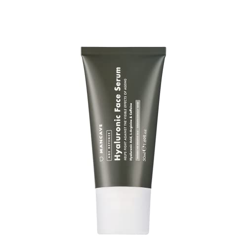 ManCave Hyaluronic Acid and Caffeine Anti-Aging Face Serum 50ml, Formulated to reduce the Appearance of Fatigue and Enhance Damaged Skin with Caf