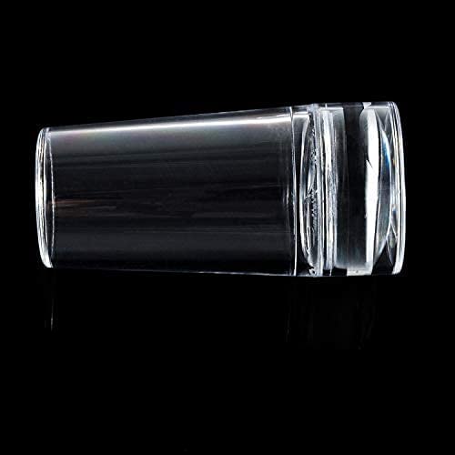 Cetornie One Piece Clear Silicone Jelly Stamper with Scraper Clear Nail Art Jelly Stamper Nail Art Stamping Stamper for Manicure Tools