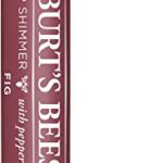 Burt's Bees Lip Shimmer Fig, Moisturising Lip Shimmer with Peppermint Oil, 100% Natural Origin, 2.55g
