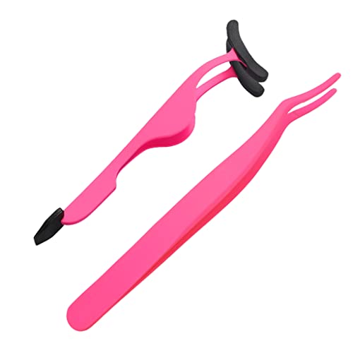 Erised's Bifrost Eyelashes Applicator Tool Eyelash Extension Tweezers Remover Clip Tweezers Nipper,lash Lift (Rose Gold)