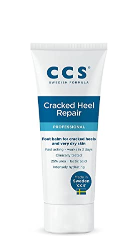 CCS Cracked Heel Repair Balm 75 ml - Visible Results In 3 Days For Cracked Heels and Very Dry Feet, Contains 25% Urea and Lactic Acid, Clinically