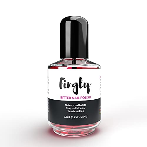 FINGLY Bitter Nail Polish - Solution to Stop Biting Nails, Nail Biting Prevention for Adults and Kids, Nail Growth Polish & Thumb Sucking Stop, A