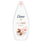 Dove Purely Pampering Almond Cream and Hibiscus Bath Soak with ¼ moisturising cream for an indulgent bubble bath 450 ml