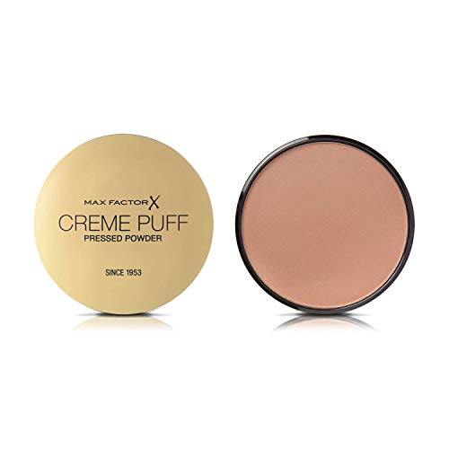 Max Factor Cream Puff Pressed Compact Powder, Glowing Formula for All Skin Types, 13 Nouveau Beige, 21 g