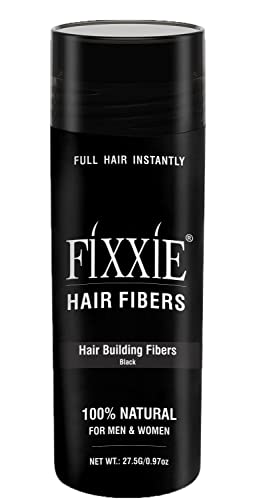 FIXXIE Hair Fibres MEDIUM BROWN for Thinning Hair 27.5g Bottle, Hair Fibre Concealer for Hair Loss for Men and Women, Naturally Thicker Looking H