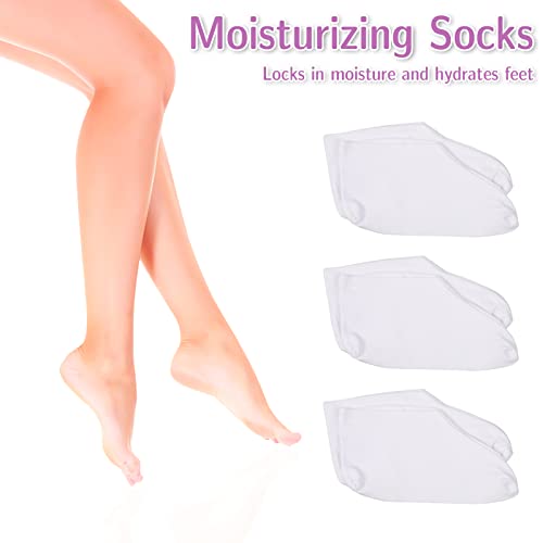 Dacitiery 5 Pairs Moisturizing Socks Overnight, Thin Foot Spa Socks Cotton Moisture Enhancing Socks Cosmetic Moisturizing Socks for Dry Cracked F