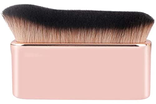 Foundation Brush Professional Makeup Brush Kabuki Face Brush Wavy Shape Body Brush for Blending Liquid Lotion Powder Cream Concealer, gold