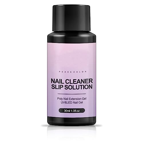 Slip Solution Kit, 30ML Extender Gel Nail Builder Kit, Poly Nail Gel Nail Extension Clear Liquid Solution Anti-stick Tools with Nail Art Brush St