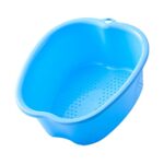 Large Foot Bath spa Bowl, Thick Sturdy Plastic Foot Basin for Pedicure, Detox and Massage, Perfect to Soak Your Feet Toe Nails and Ankles (Blue)