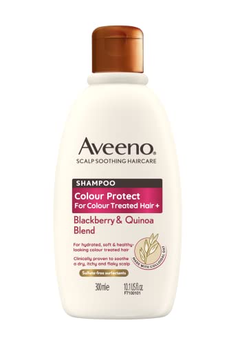 Aveeno Colour Protect Blackberry and Quinoa Scalp Soothing Shampoo for Colour Treated Hair 300ml