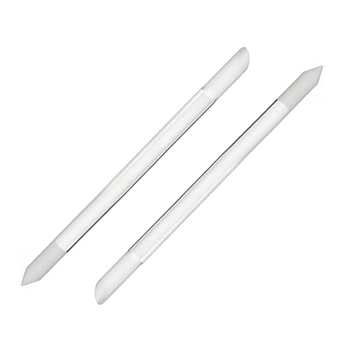 Glass Cuticle Pusher by Bona Fide Beauty - Dual Ended Manicure Stick with Case - 1Pc Premium Czech Glass Manicure Tools