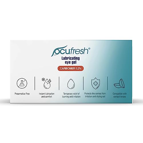 Ocufresh Carbomer Eye Gel Single Dose Vials (Pack of 30) | Dry & Tired Eye Treatment, Lens Friendly, Preservative Free - 0.6 ml Vials