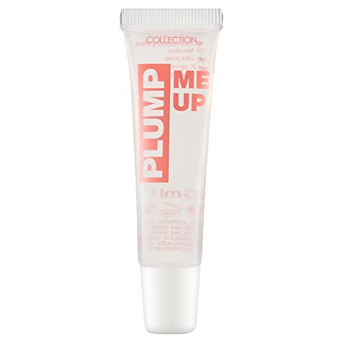 Collection Cosmetics Plumping, High-Shine, Non-Sticky, Plump Me Up Scented Lip Gloss, 10ml, Clear, Peppermint
