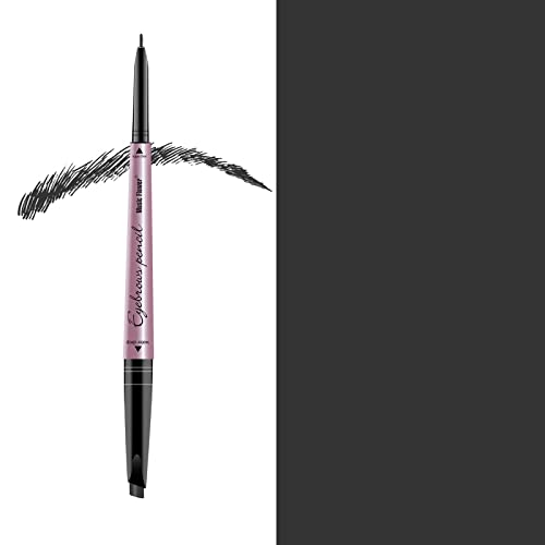 Music Flower Double Ended Eyebrow Pencil, Waterproof Brow Pen, Smudgeproof Long lasting Eye Makeup, Pack of 1, Dark Brown