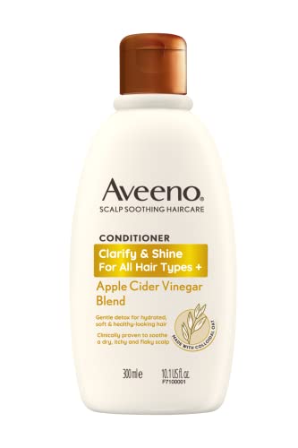 Aveeno Clarify and Shine Apple Cider Vinegar Scalp Soothing Conditioner for all Hair Types 300ml