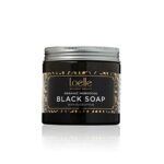 Loelle - 100% Organic Moroccan Black Soap - Made with Natural Ingredients - Black Hammam Exfoliating Body Scrub - Exfoliating Shower Gel (200g)