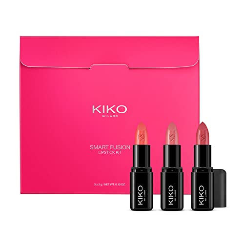 KIKO Milano Smart Fusion Lipstick Kit 02 | Lip Kit With 3 Radiant-Finish Lipsticks