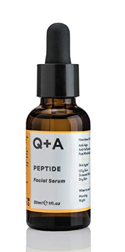 Q+A Peptide Facial Serum. A powerful anti-ageing Peptide face serum to revitalise your skin. 30ml/1fl.oz