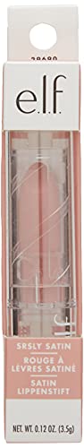 e.l.f. Srsly Satin Lipstick, Intense Colour Payoff & Silky Smooth Formula, Creme, 0.16 Oz (4.5g)