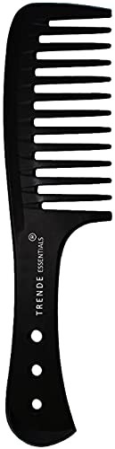 Trende Essentials Wide Tooth Comb 1 Pc - Detangler And Heat Resistant With Proper Ventilation-Especially Designed For Wet Curly Hair With Suitabl