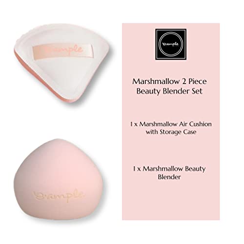 Marshmallow Beauty Blender & Air Cushion Set, Latex Free Vegan Friendly Makeup Beauty Blenders, Flawless Makeup Powder, Cream, Liquid Foundation