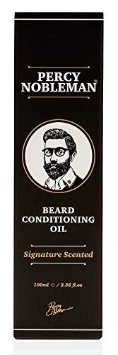 Beard Oil by Percy Nobleman - 99% Naturally Derived Newly Available Signature Scented Blend. Beard Conditioning Oil With a Special Mixture of Qua