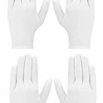 2 Pairs 100% Cotton Moisturising and Protective Gloves for Eczema, Sensitive Dry Irritated Skin, Overnight Hand Cream Lotion Protection, Cosmetic
