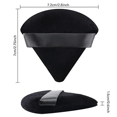OBSGUMU 4pcs Triangle Powder Puff, Reusable Triangle Sponges for women, Powder Puffs for Pressed Powder, Loose Powder, Cosmetic, Face Foundation