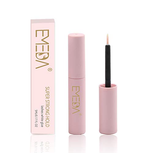 EMEDA Super Strong Hold False Eyelash Glue Professional Latex Free Eyelash Glue Waterproof Lash Glue Strip Eyelash Adhesive White Lashes Glue Sui