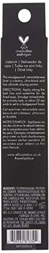 e.l.f. No Budge Retractable Eyeliner, Creamy & Ultra-Pigmented, Waterproof, Creates Bold & Defined Lines, Black, 0.006 Oz (0.18g)
