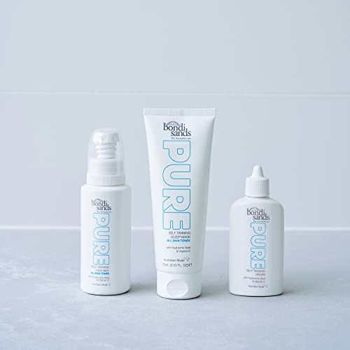 Bondi Sands PURE Self-Tanning Face Mist | Hydrating Lightweight Formula Gives a Natural Golden Glow, Enriched with Hyaluronic Acid, Vitamin C, an