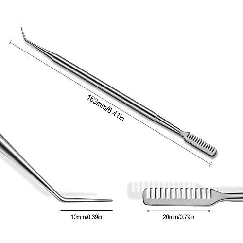 FVION Lash Lift Tool - 2 in 1 Eyelash Separator Tool Comb, Professional and Beauty Eyelash Lift Tool, Metal Lash Lifting Tool, Lash Extension and