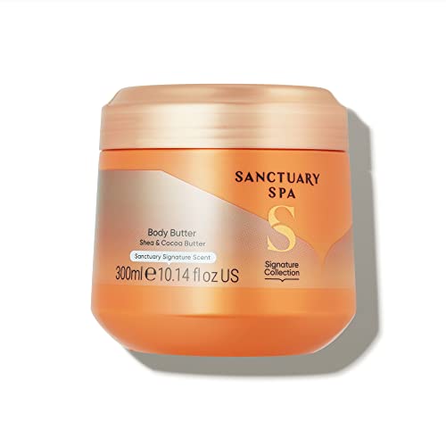 Sanctuary Spa Body Butter for Women, No Mineral Oil, Cruelty Free & Vegan Cocoa Butter & Shea Butter Moisturiser, 300ml