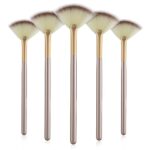 WLLHYF 5 PCS Facial Fan Brushes, Makeup Brush Mask Slim Soft Applicator Brushes Chemical Peel Brush Cosmetic Multi-Use Tools for Women Girl Makeu