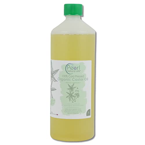 Pure Cold Pressed Organic Castor Oil Vegan, Hexane Free, BP Grade, Non-GMO 1 litre