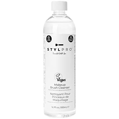 STYLPRO 500ml Unique Formula | Vegan | Makeup Brush Conditioning Cleanser | Makeup Brush Cleaner | Removes Makeup, Dead Skin, Bacteria and Dirt f