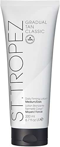 St.Tropez Classic Gradual Tan Firming Lotion - Gradual Sun Kissed Glow Self Tan with 5 Skincare Benefits, Hydrating Fake Tan Moisturiser - Vegan,