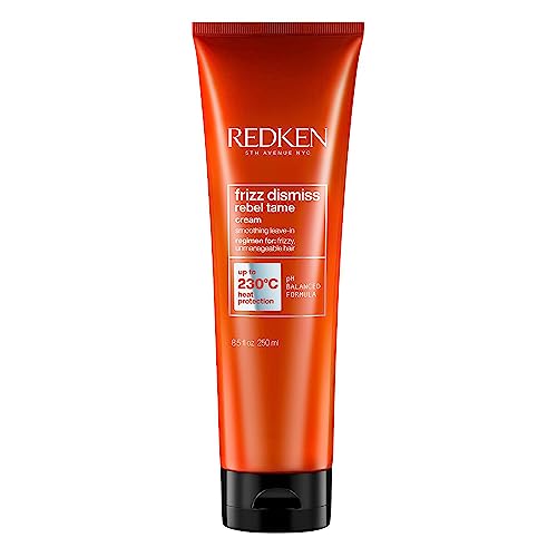 REDKEN Heat Protection Smoothing Cream, Babassu Oil, Frizz Dismiss Rebel Tame