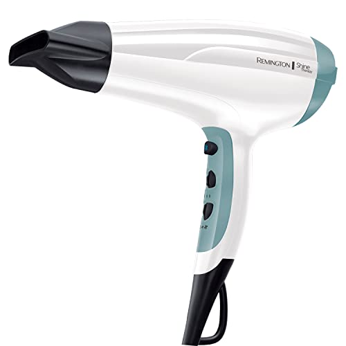 Remington Shine Therapy Hair Dryer with Power Dry and Cool Shot for a Frizz Free Shine, Quick Drying, 2300 W - D5216, White