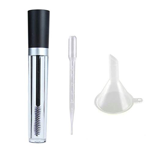 Angzhili 3 Pcs 8mL Empty Mascara Tubes With Eyelash Wand for Eyelash Growth Oil/Mascara with Brush for Home and Travel With Eyelash Wand, Include