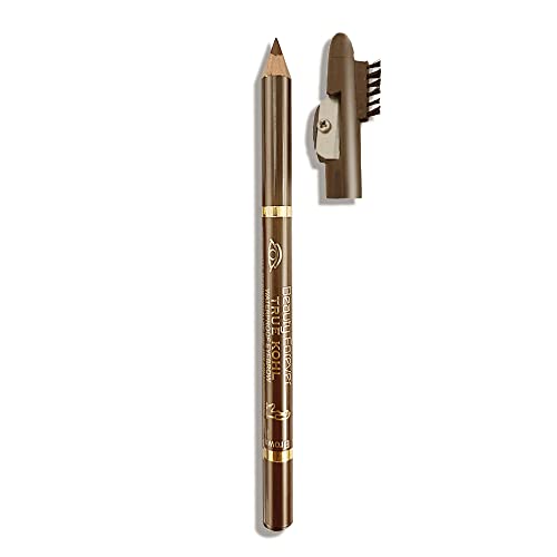 Beauty Forever True Kohl Waterproof Eyebrow Pencil with Sharpener, Definer, Matte Finish, Long Lasting, Waterproof, Suitable For All Eyebrow Shap