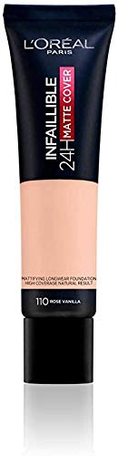L'Oreal Paris Cover Liquid Foundation, With 4% Niacinamide, Long Lasting, Natural Finish, Available in 20 Shades, SPF 25, Infallible 32H Matte Co