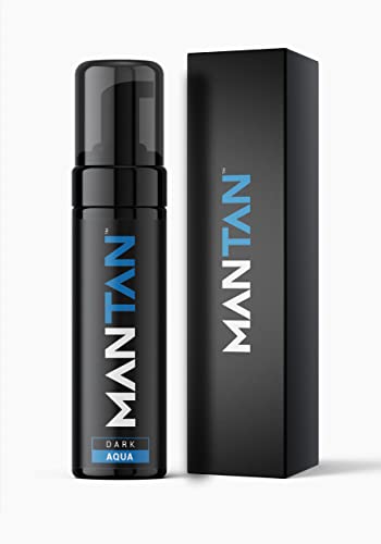 MANTAN - Self Tan for Men With Tanning Mitt | Dark Shade Male Instant Fake Self Tanner Bronzing Mousse For Body Face |