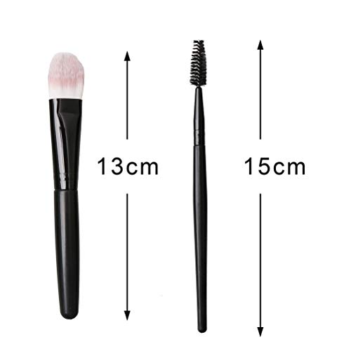 Makeup Brushes ZHIYE Make up Brush Set 20 PCs Professional Face Eyeliner for Foundation Blush Concealer Eyeshadow with Travel Black